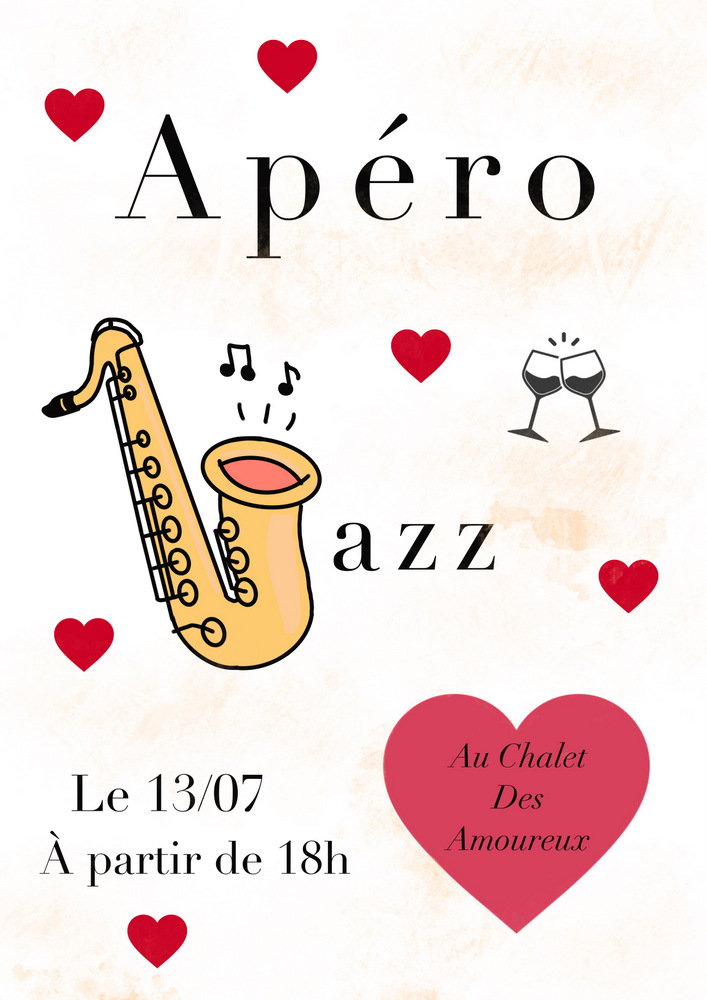 Affiche apero jazz amoureux